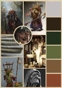 Moodboard character witch