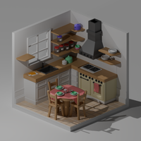 Kitchen in Blender